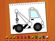 Livre de coloriage camions-excavatrices